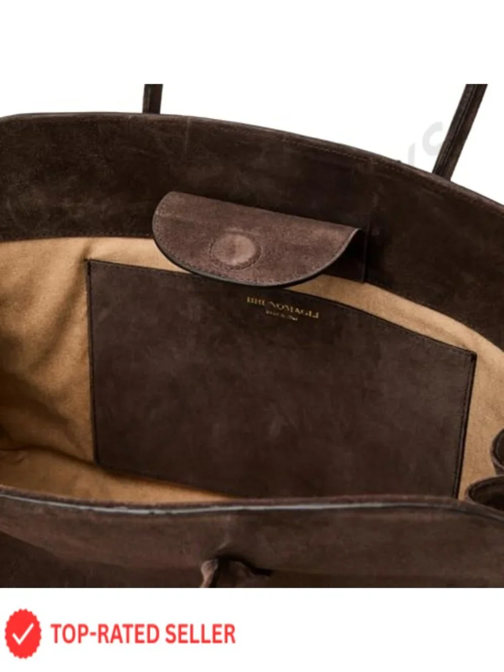Suede Satchel Handbag with Crossbody Strap, Adjustable, Magnetic Closure